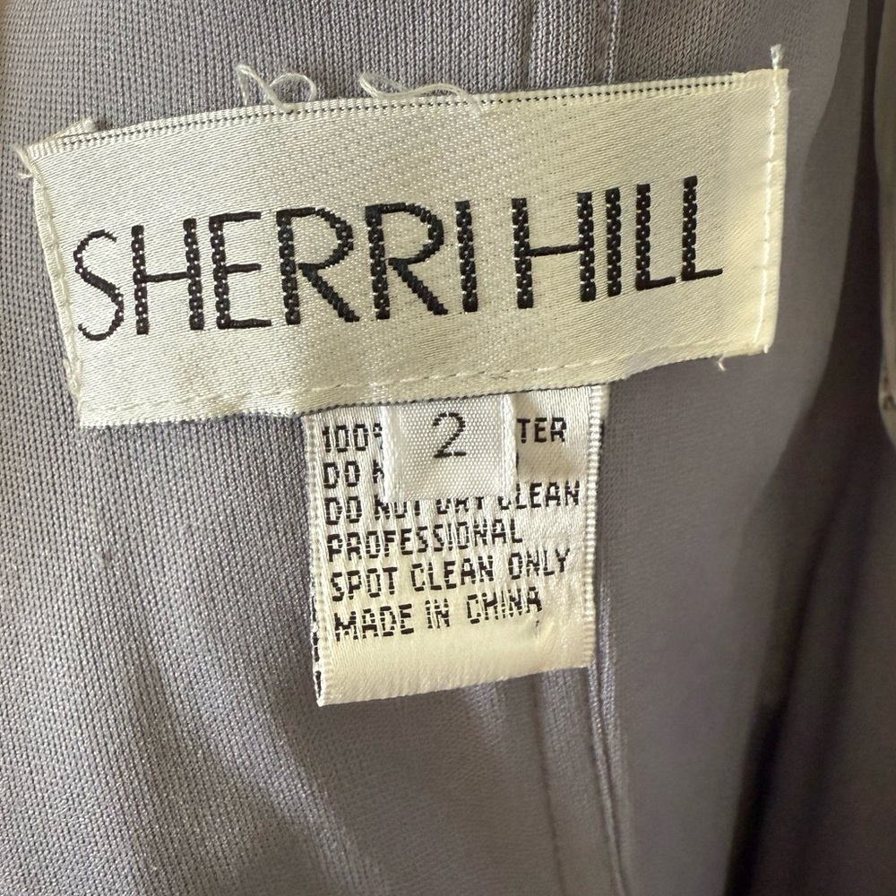 Sherri Hill Gray Bodycon Dress Size 2 - Picture 4 of 5
